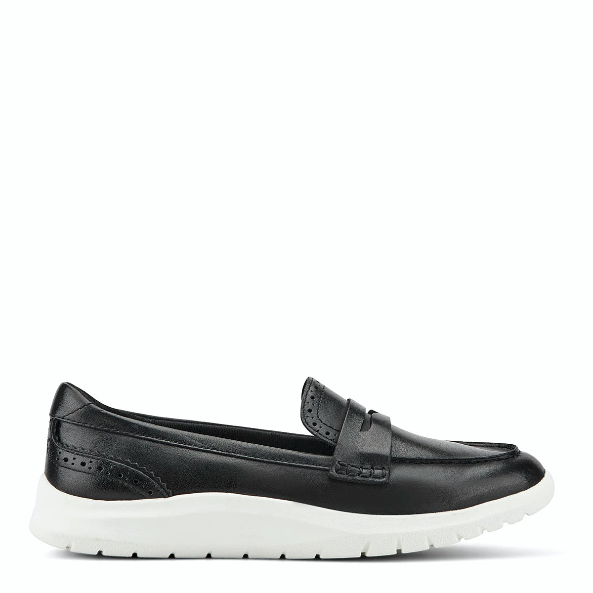 Natural leather penny loafer with a penny strap