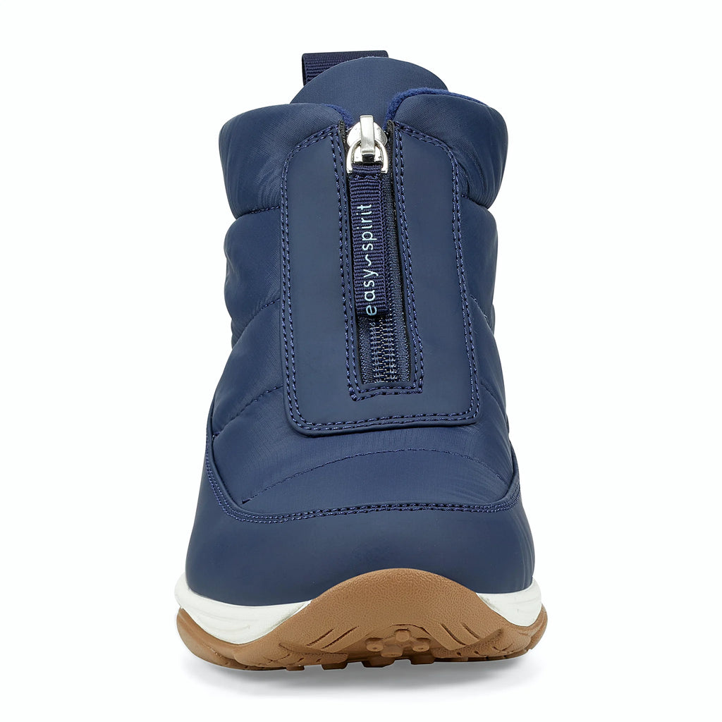 Arch-supportive footbed inside a winter bootie