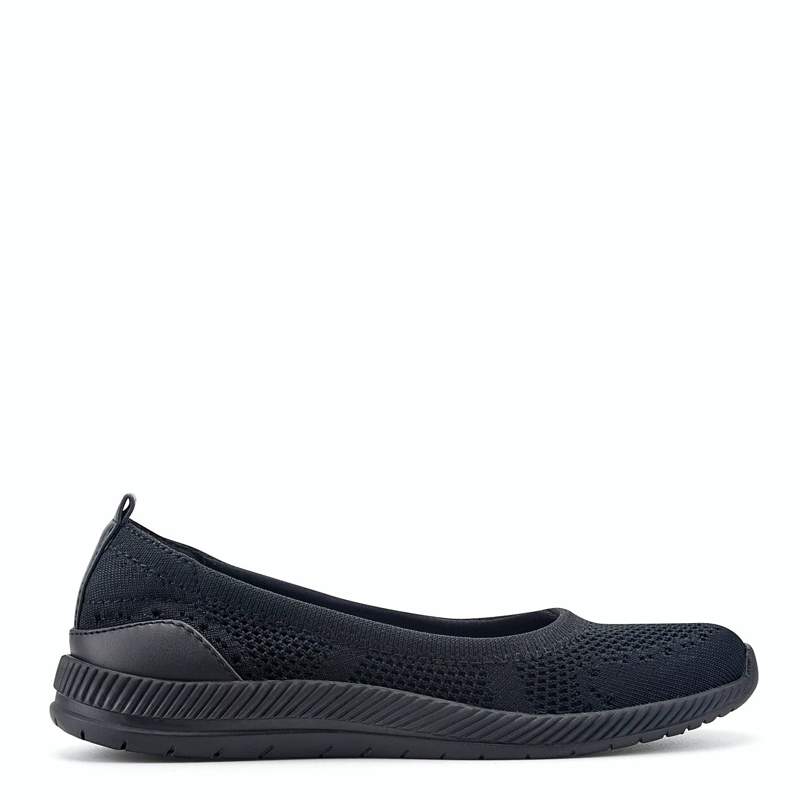 Shimmer detailing woven through a knit upper