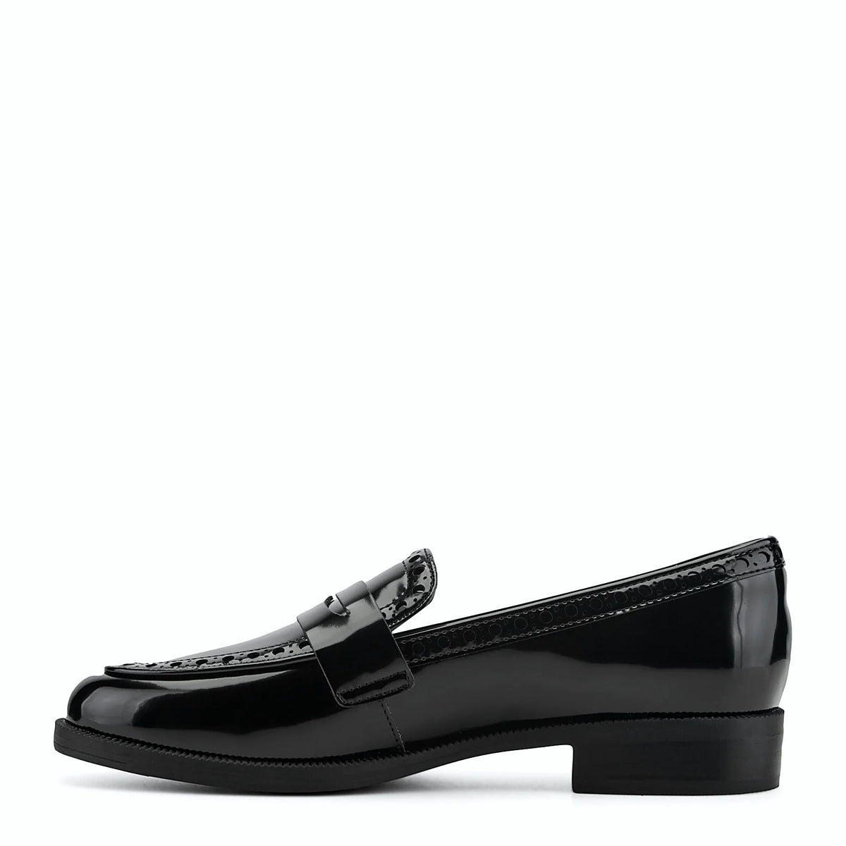 Sturdy sole on a polished penny loafer
