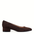 Smooth leather dress pump with a square toe