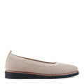 Textured knit slip-on flat with a rounded toe