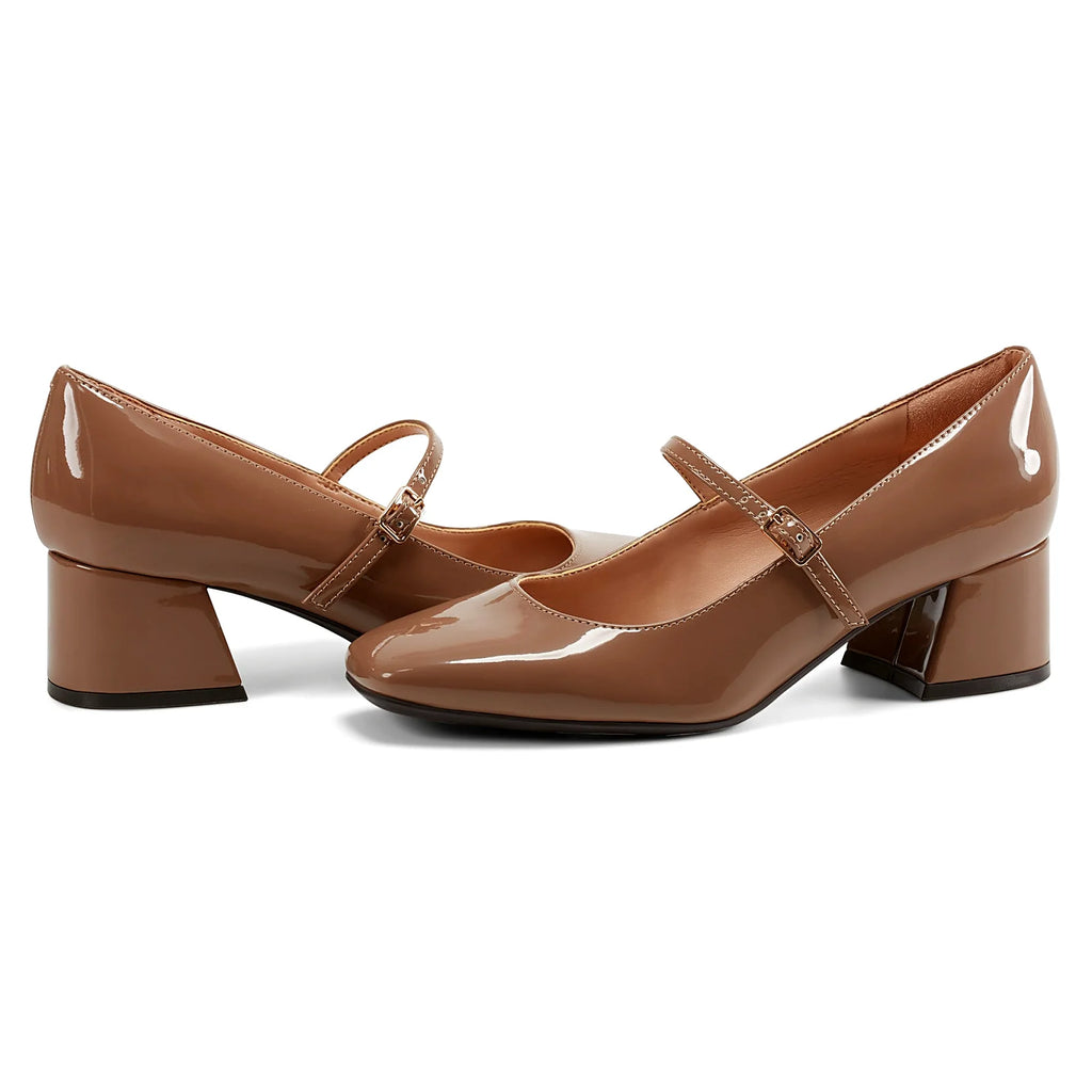 Adjustable buckle on a Mary Jane instep strap