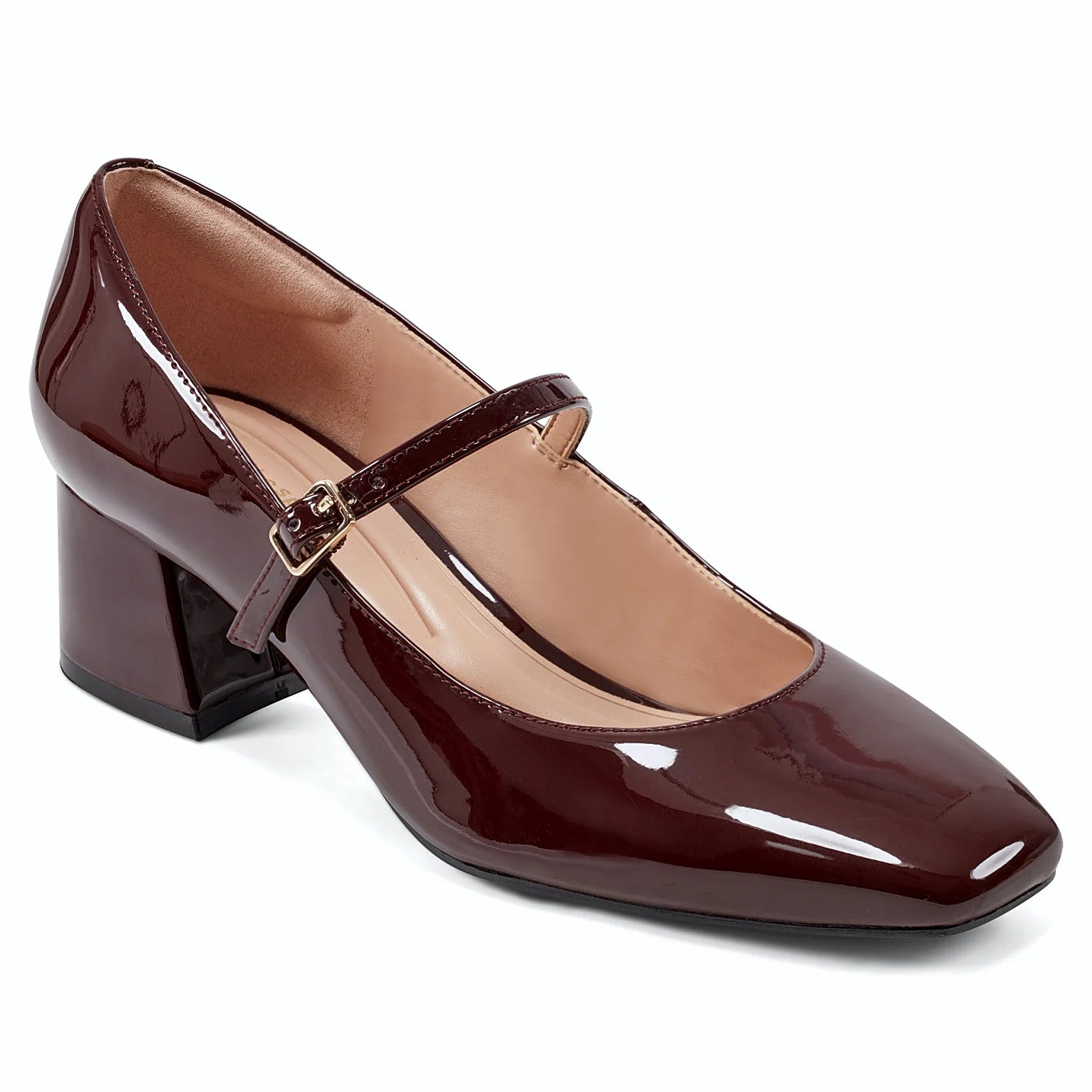 Adjustable buckle on a Mary Jane instep strap