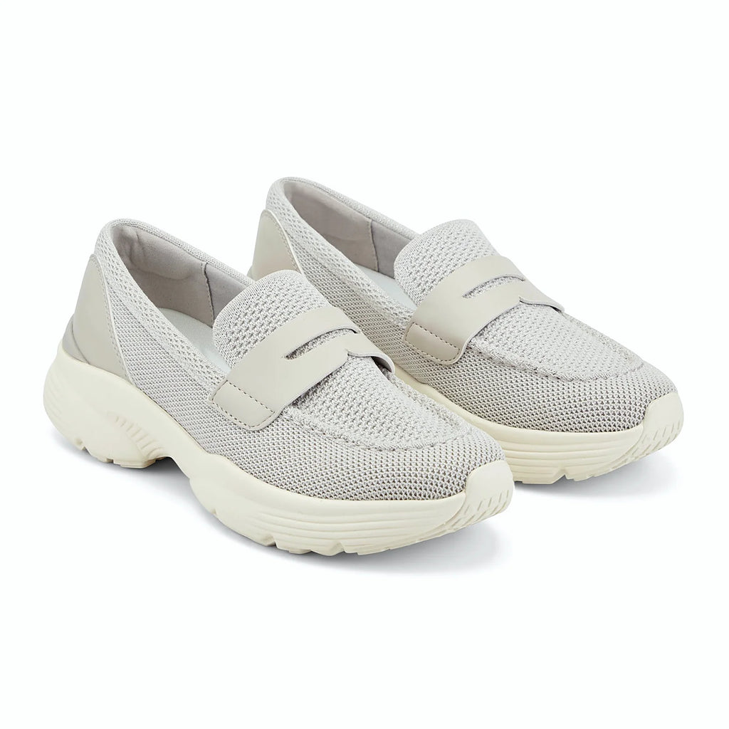 Platform penny loafer with a penny strap across the vamp