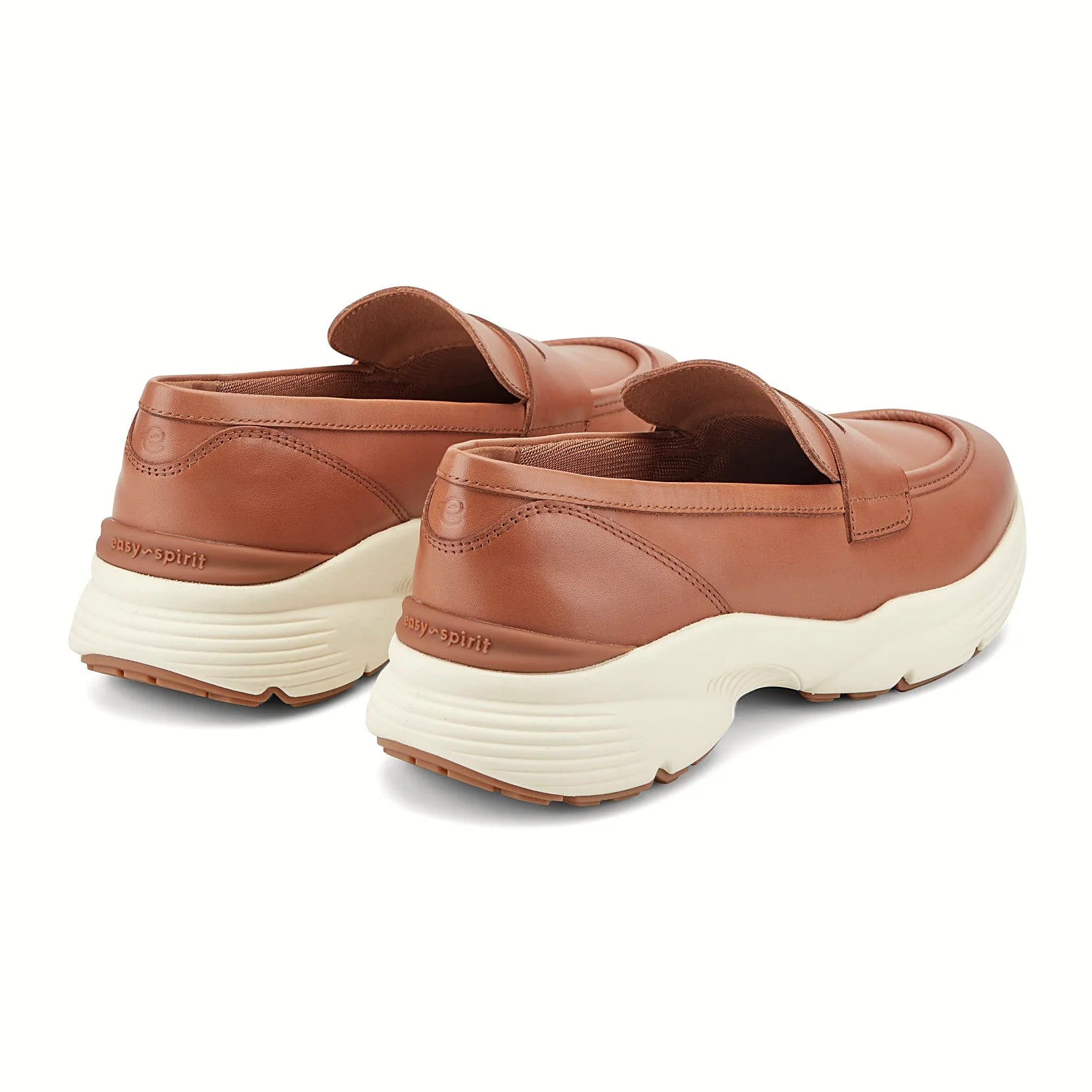 Platform penny loafer with a penny strap across the vamp