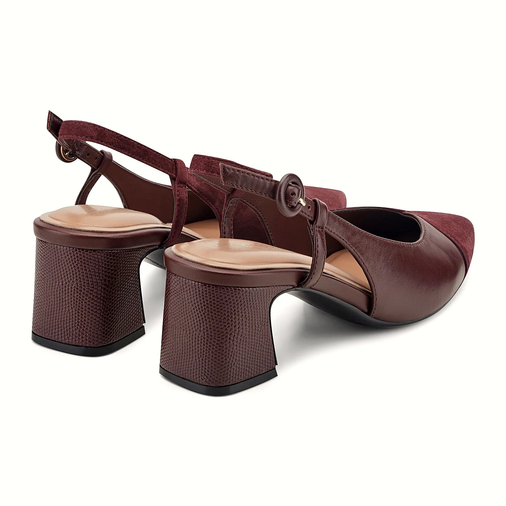 Slim adjustable strap with a buckle at the ankle