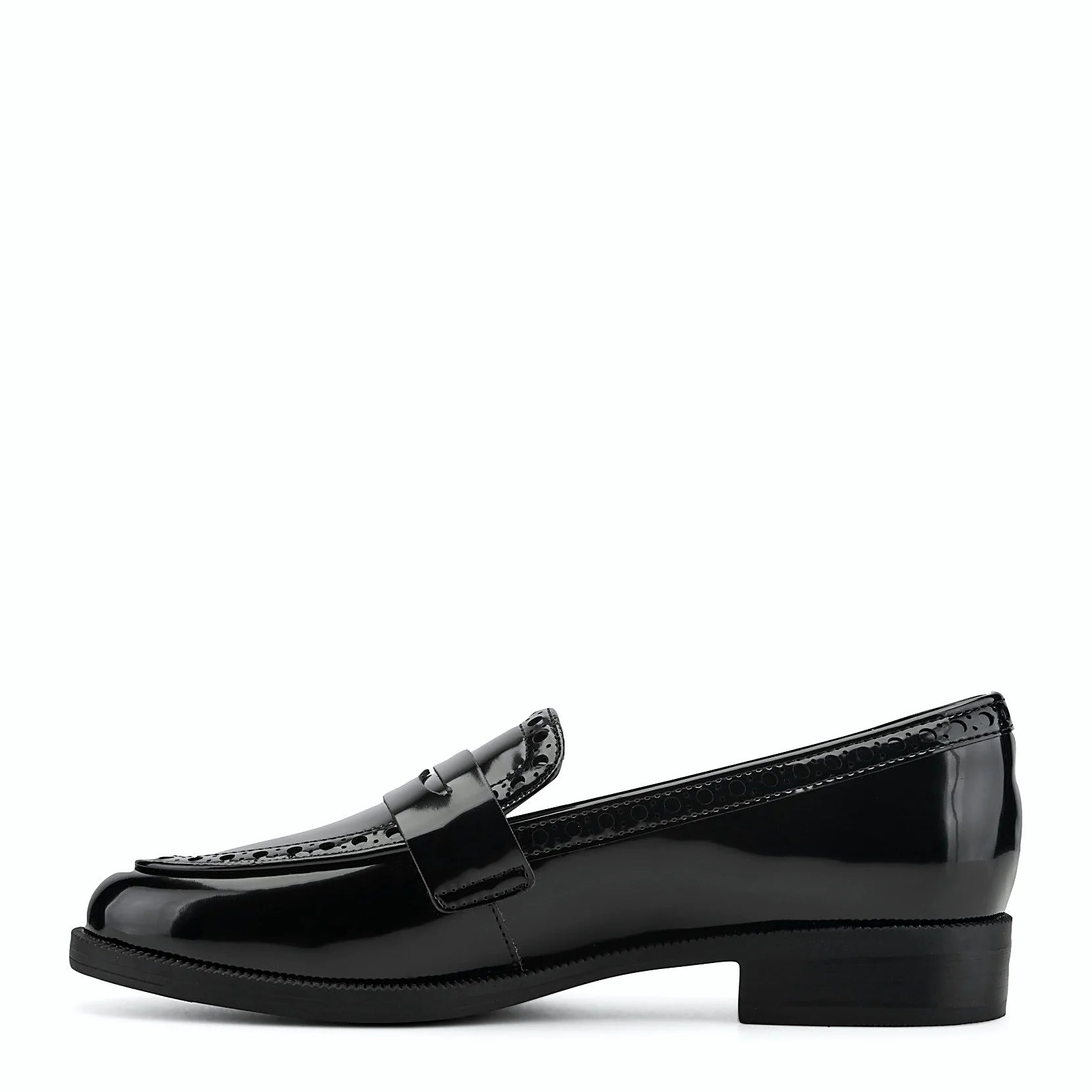 Sturdy sole on a polished penny loafer