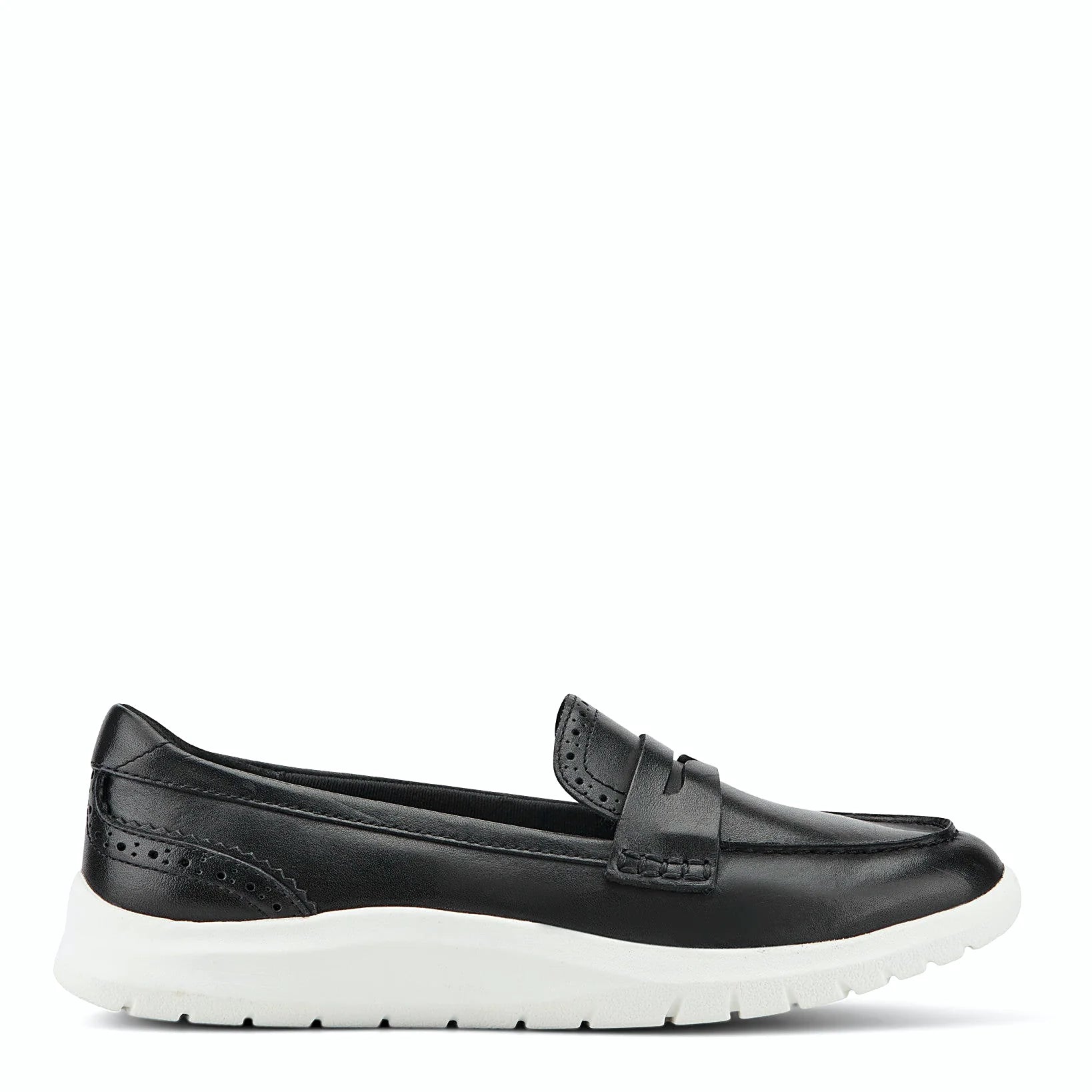 Natural leather penny loafer with a penny strap