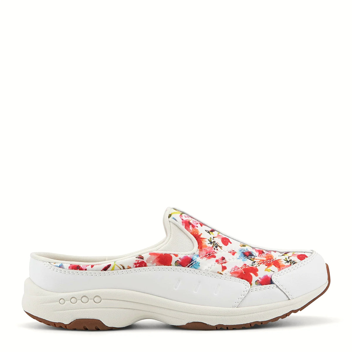 Comfort-well detailing along the midsole of a clog