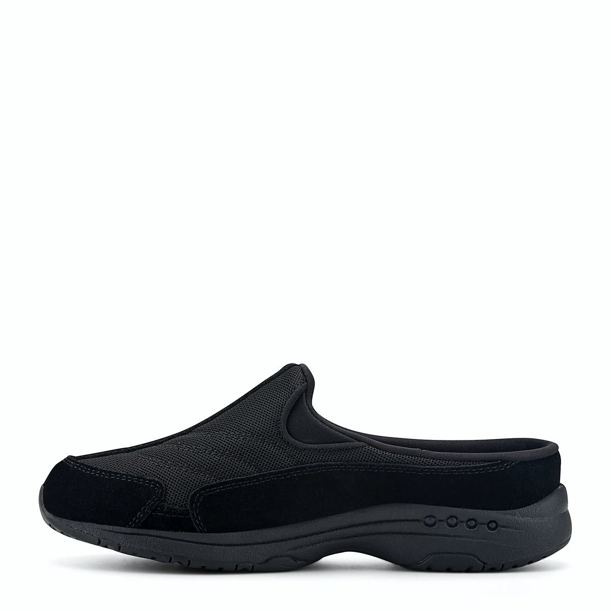Durable rubber outsole on a slip-on clog