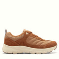 Casual sneaker with smooth panels and mesh heel zones