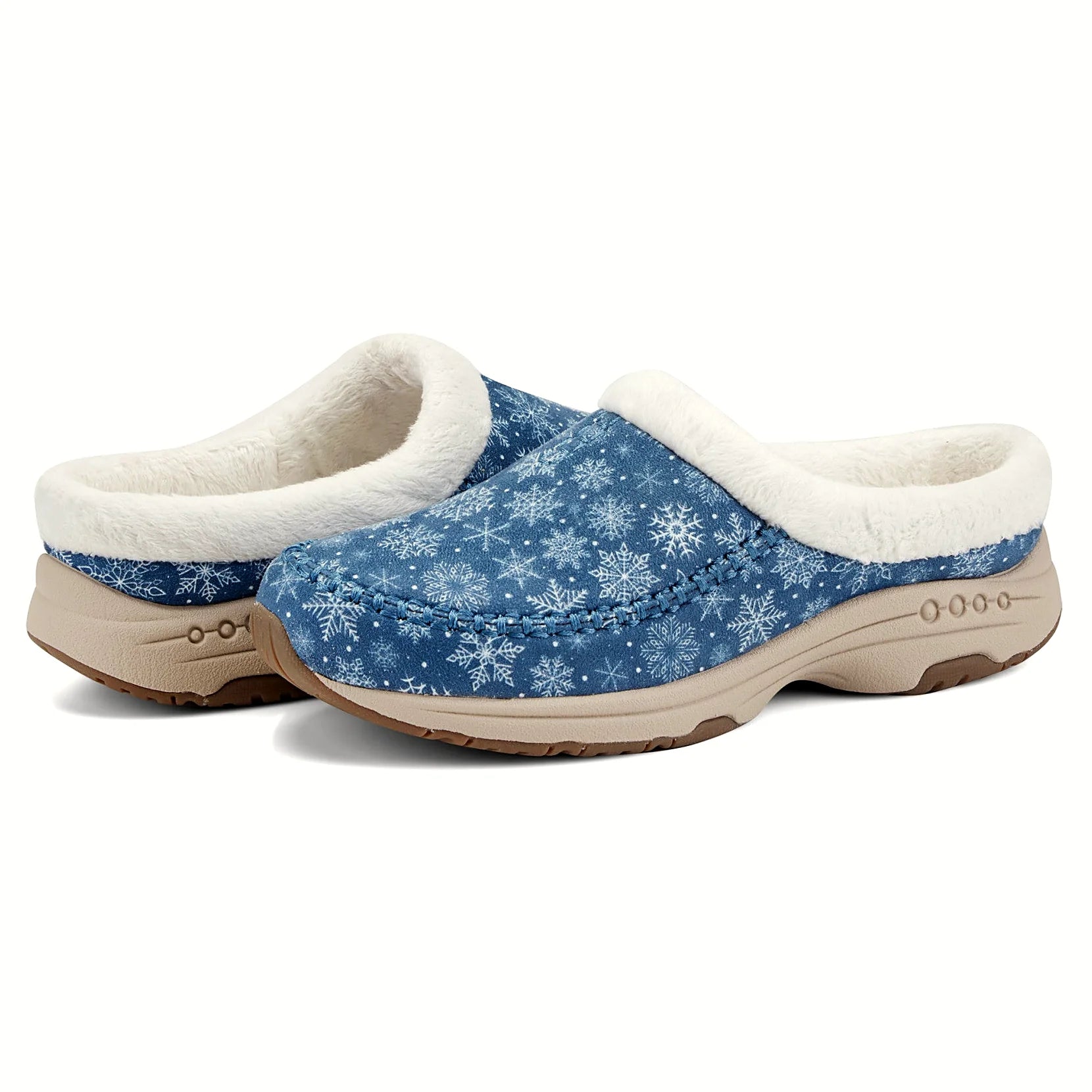Slip-on clog built on a rocker-profile sole