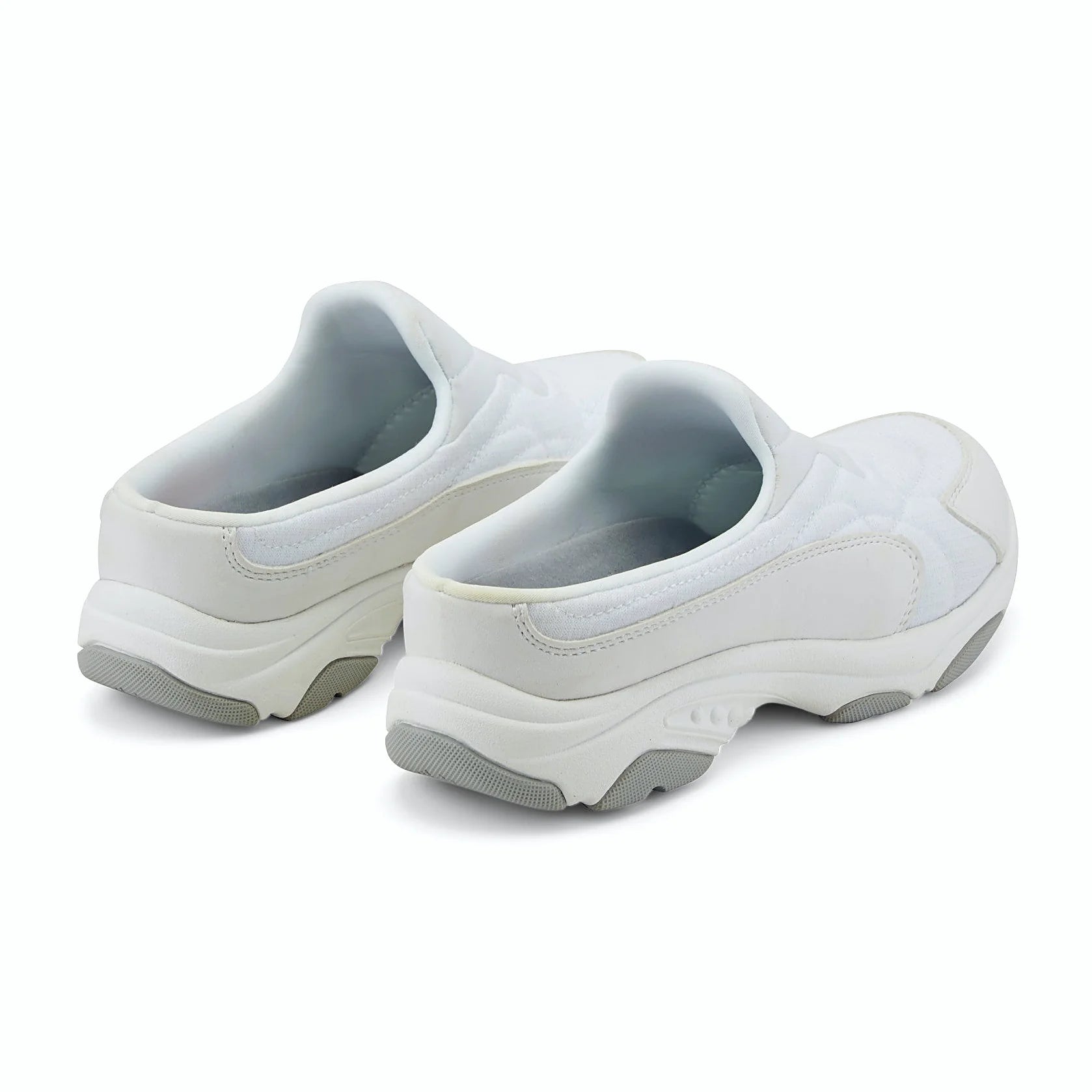 Visible comfort bubbles in the midsole of a clog