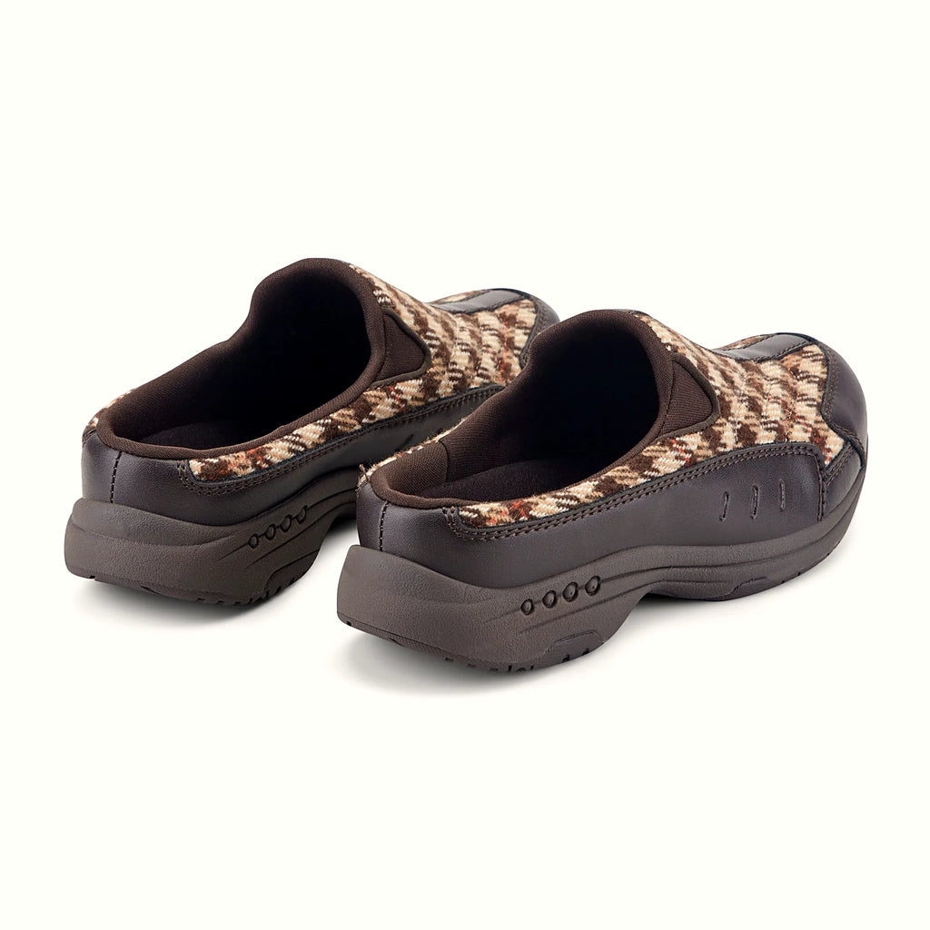 Durable rubber outsole on a slip-on clog