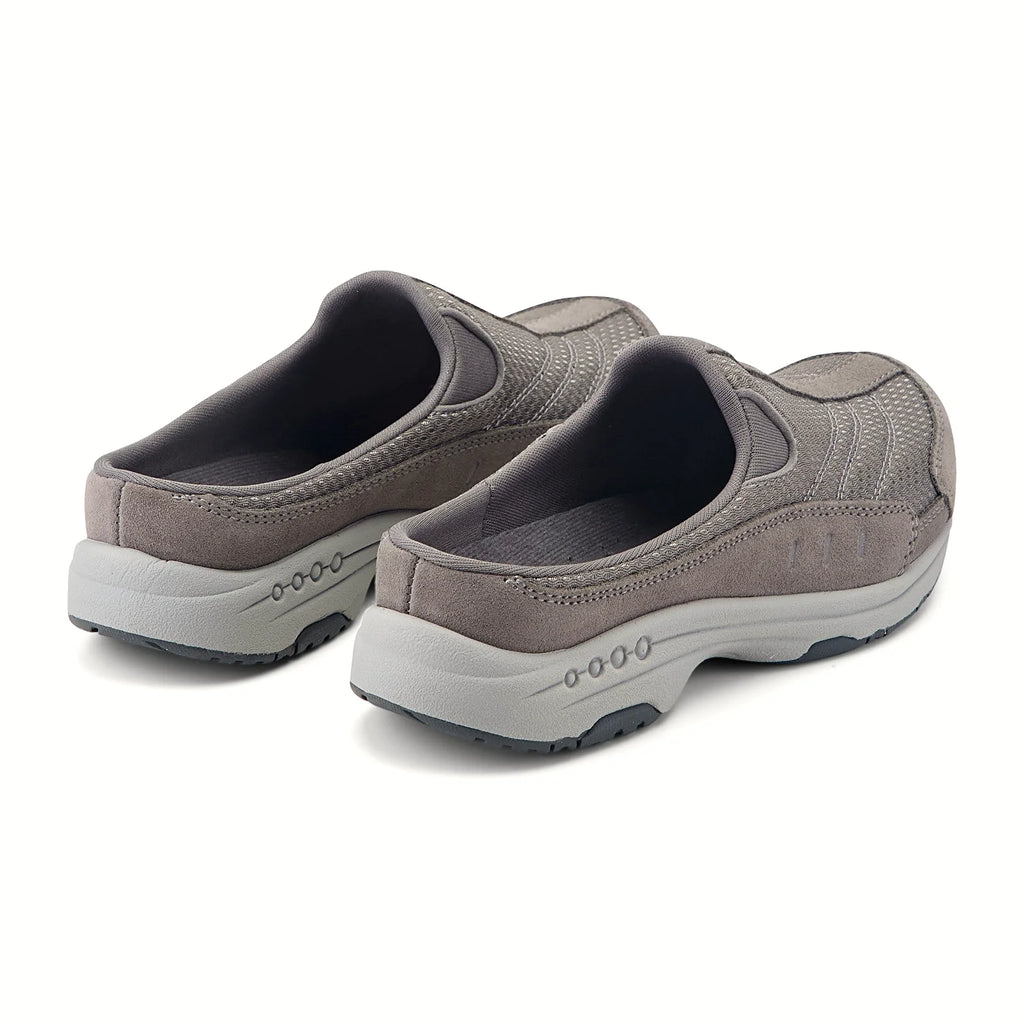 Durable rubber outsole on a slip-on clog