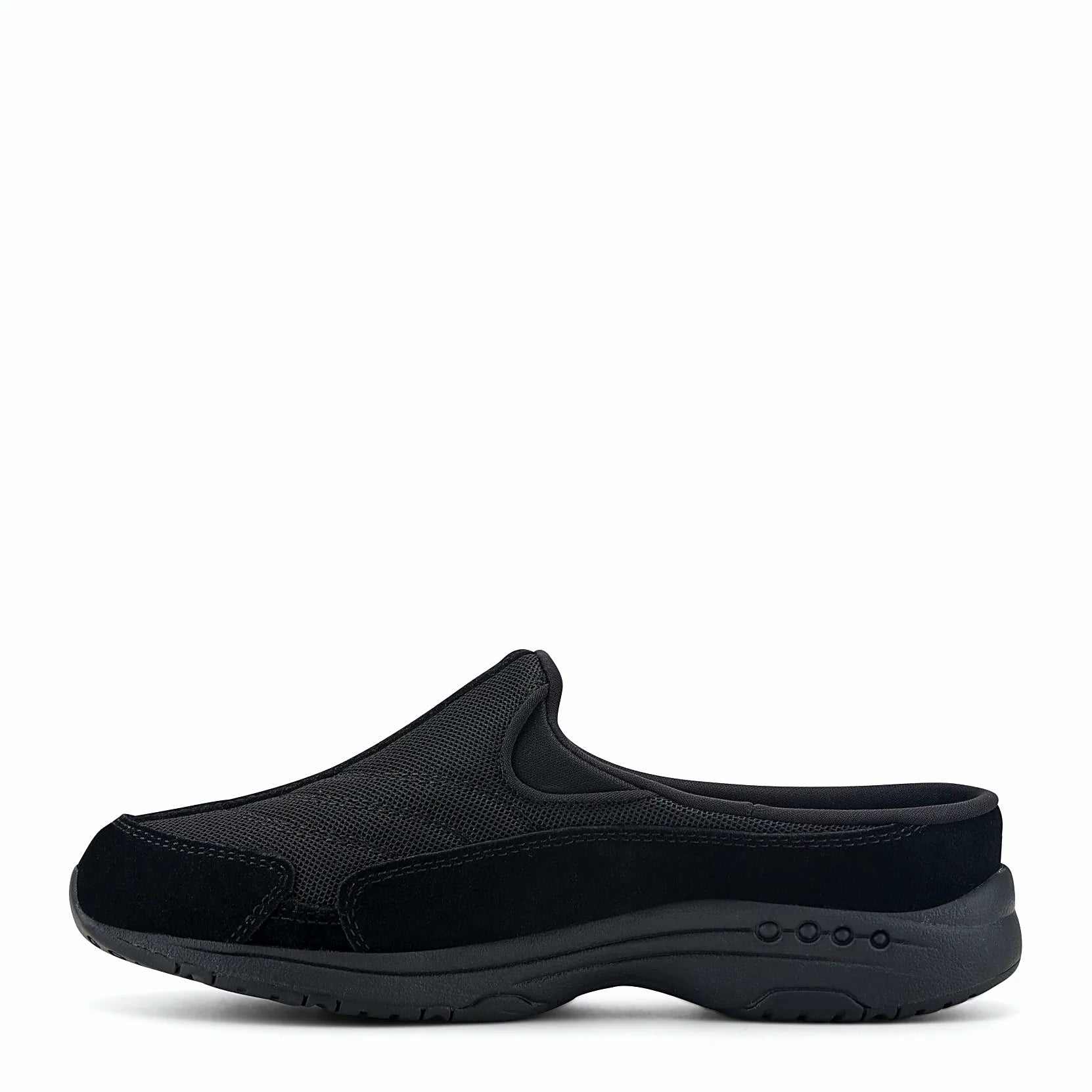 Durable rubber outsole on a slip-on clog