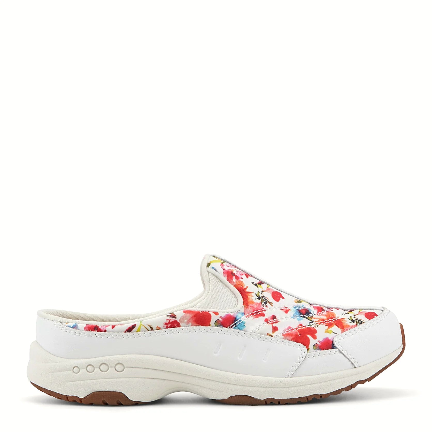 Comfort-well detailing along the midsole of a clog