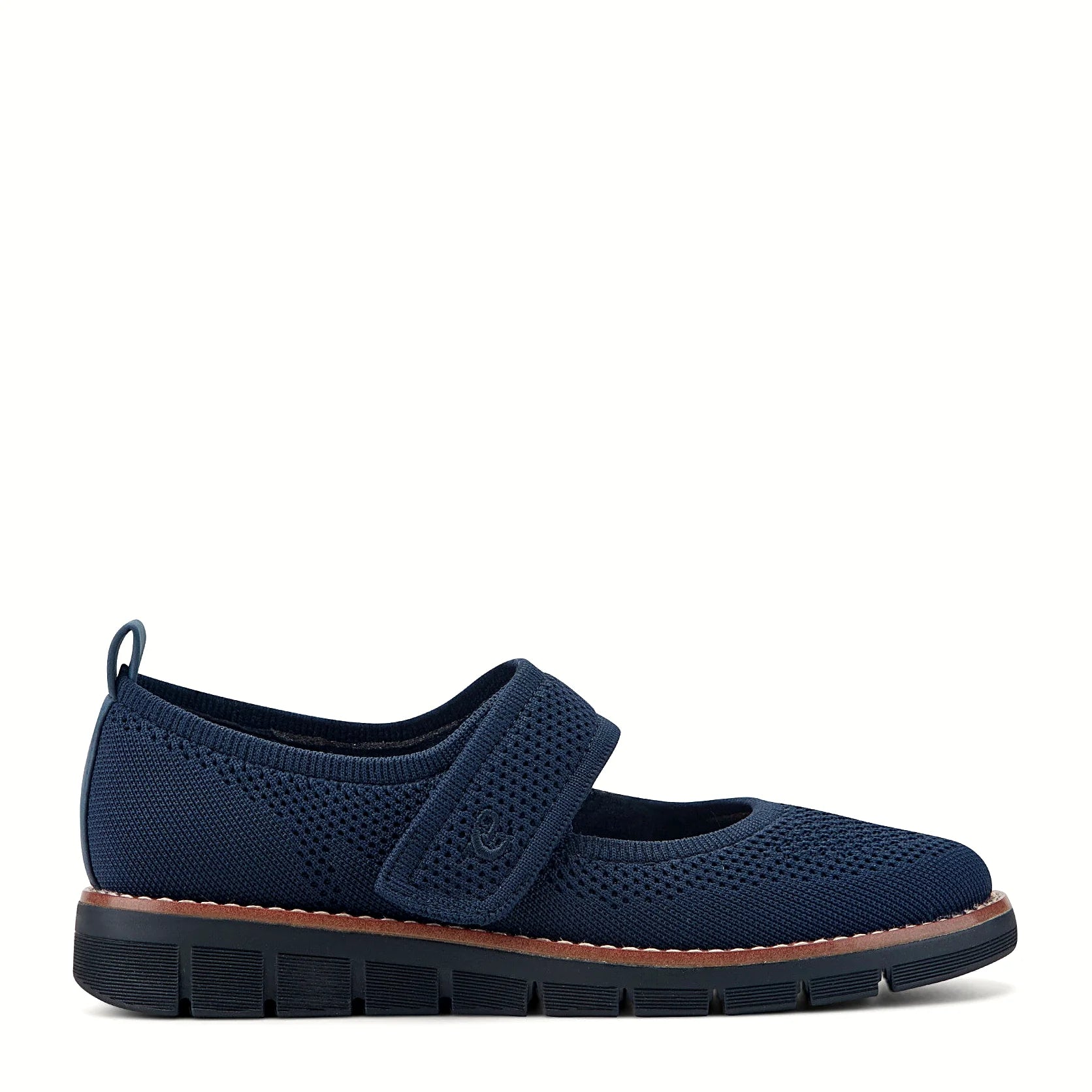 Textured knit Mary Jane flat on a platform sole